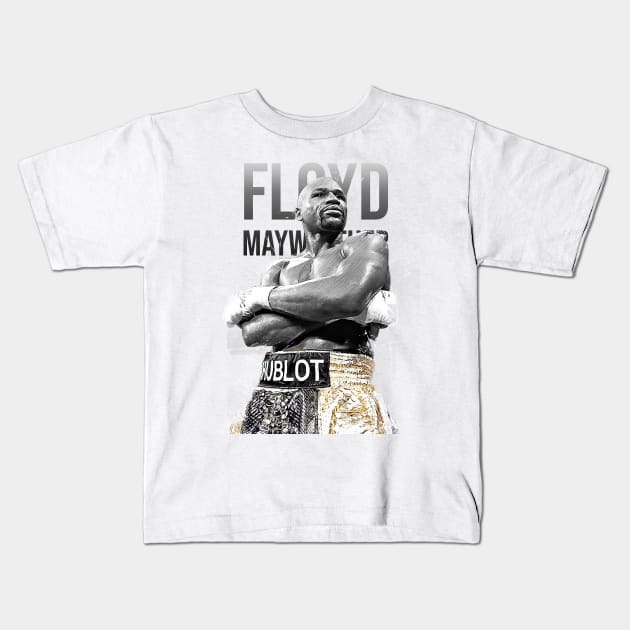 Floyd Mayweather Jr Kids T-Shirt by Creativedy Stuff